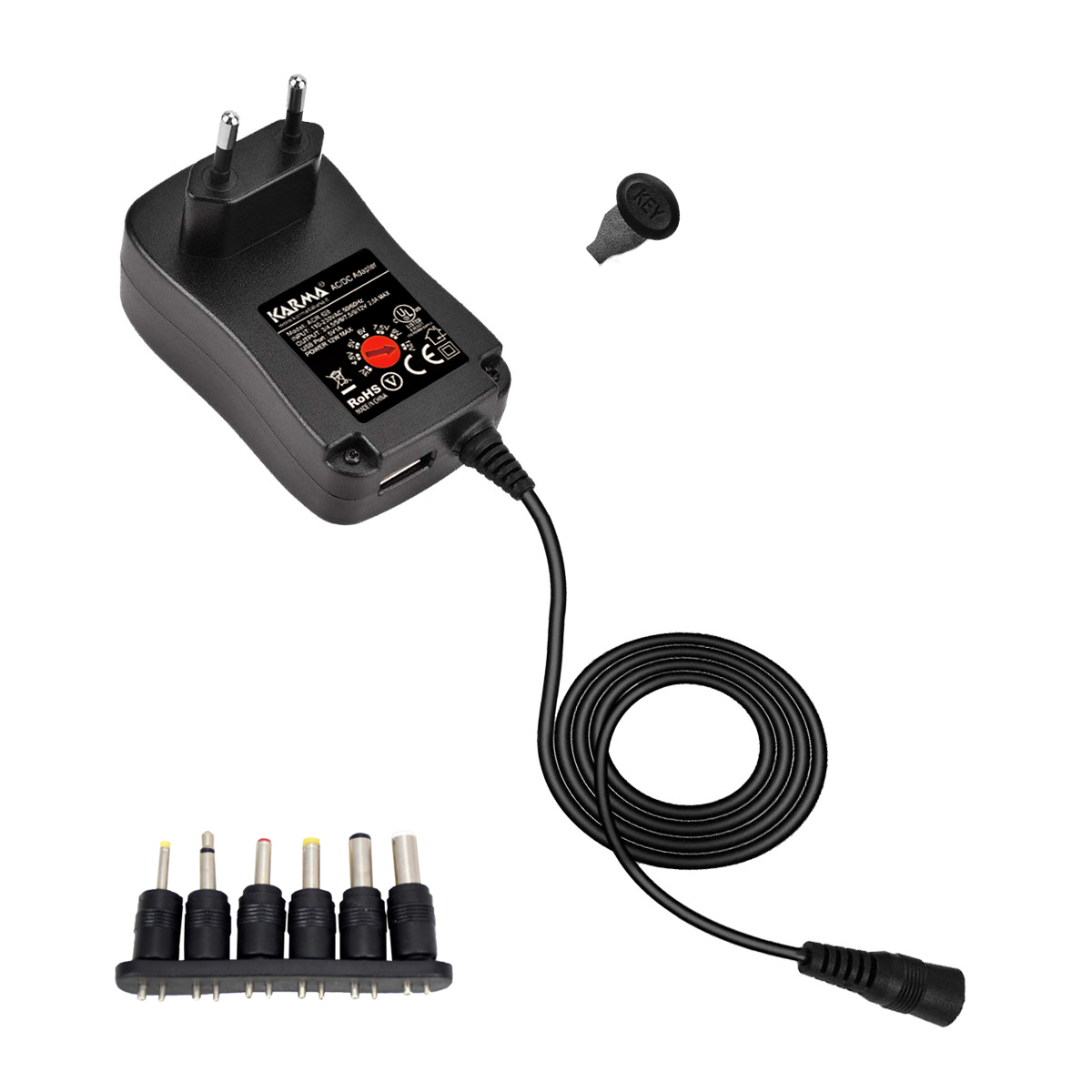 Alimentatore 30W 2500mA universale stabilizzato USB - Karma ACR 628