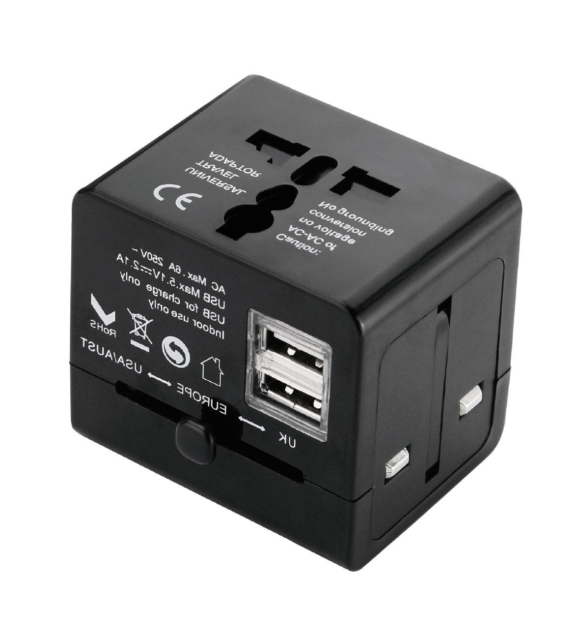 Adattatore elettrico universale con 2 USB - Karma CC 9598USB
