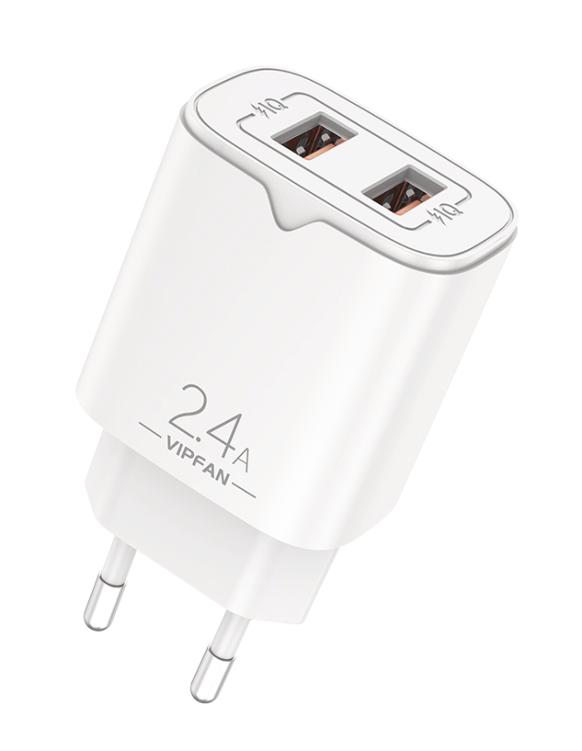 Caricatore 2 x USB - 2,4A Rapido - Vipfan E 05