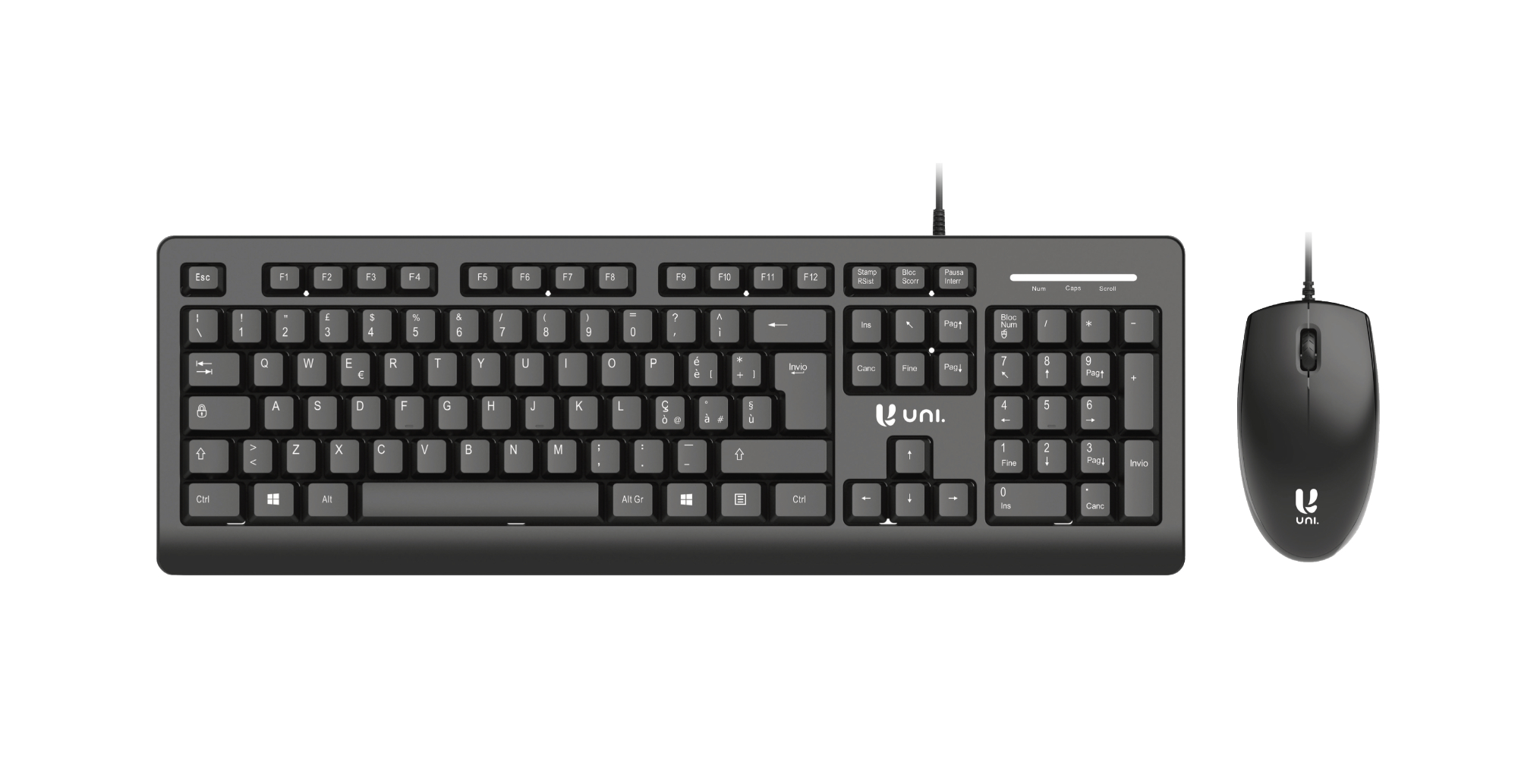 Tastiera e mouse per PC - Unico KB 1142