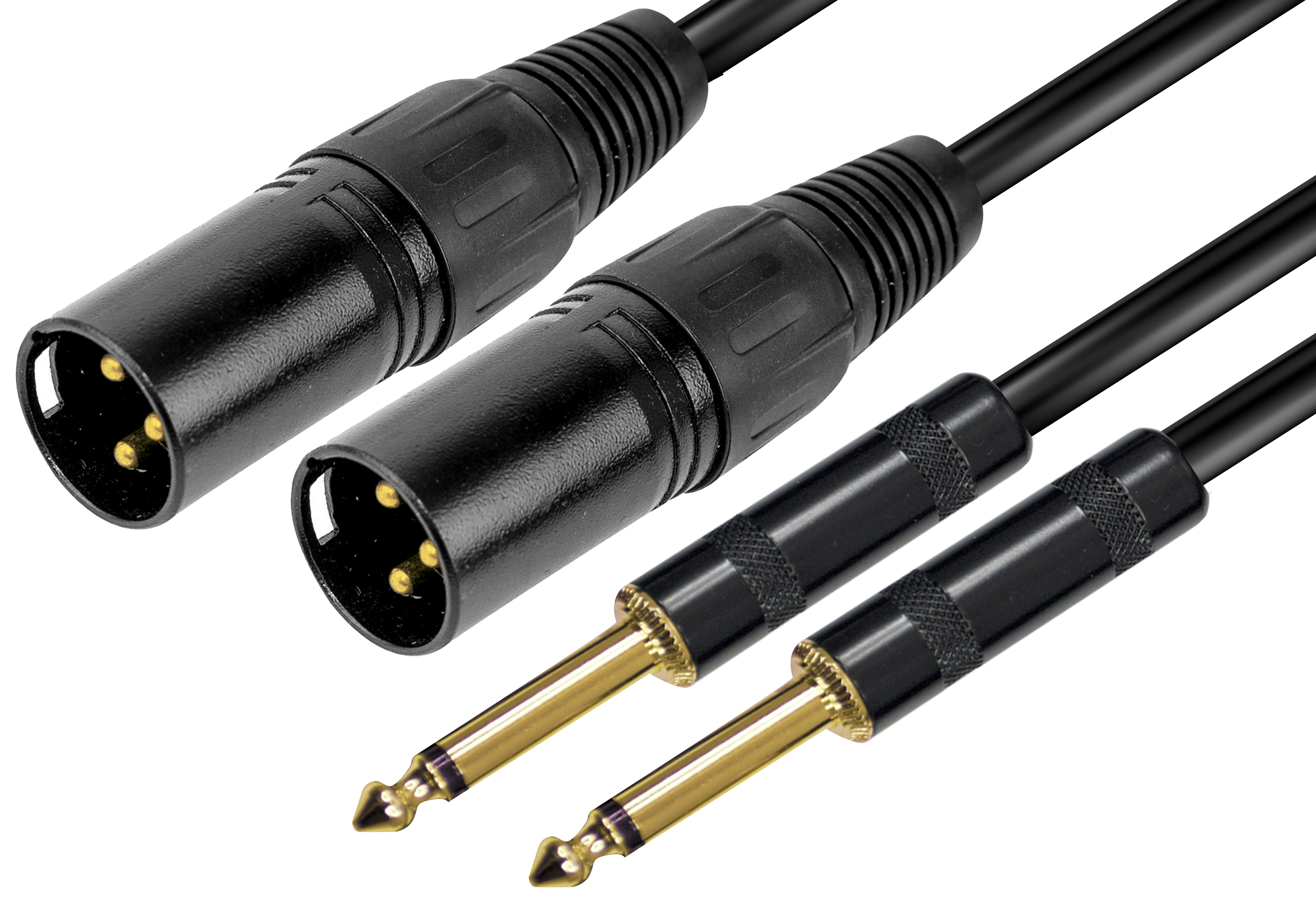 Cavo 2 x XLR M / 2 x 6,3mm jack mono - 3m - Ridem RDM C103