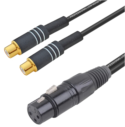 Sdoppiatore audio da XLR F a doppio RCA F - Ridem RDM CL34