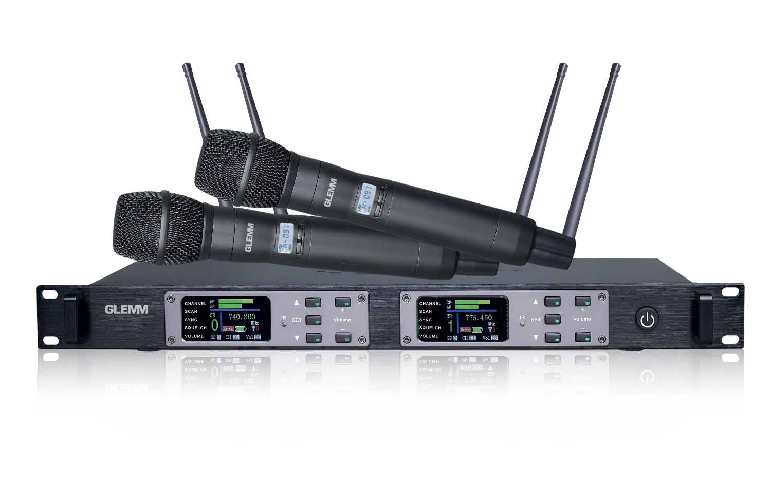 Doppio radiomicrofono UHF palmare - Glemm SET 7922