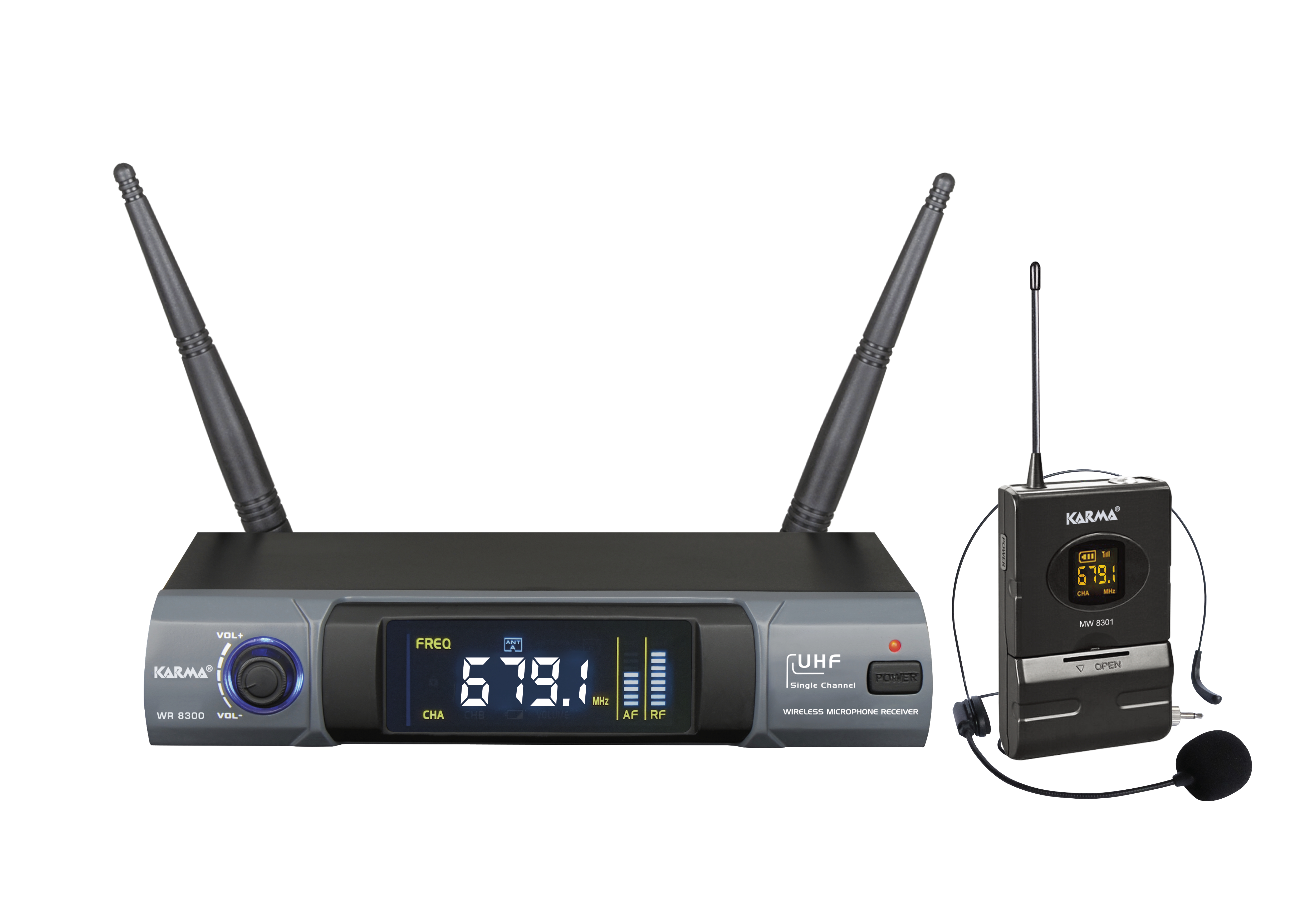 Radiomicrofono UHF con archetto - Karma SET 8300LAV